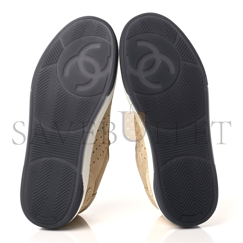 CHANEL SNEAKERS SUEDE CALFSKIN BEIGE G39225 X56651 0P433